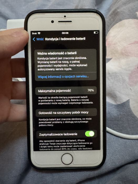 Iphone 8 64gb biały z etui
