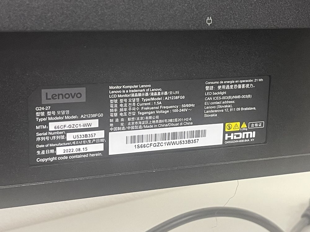 Monitor Lenovo G24-27 - 23,8" ekran do gier