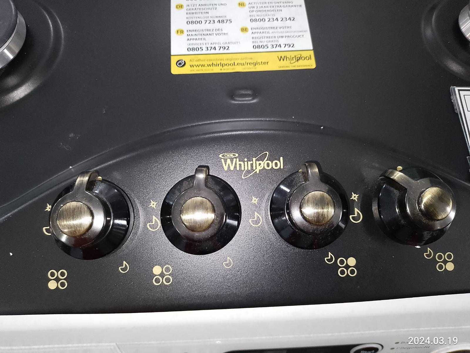 Газовая варочная поверхность Whirlpool AKM 528/NA, 4 конфорки, чугун