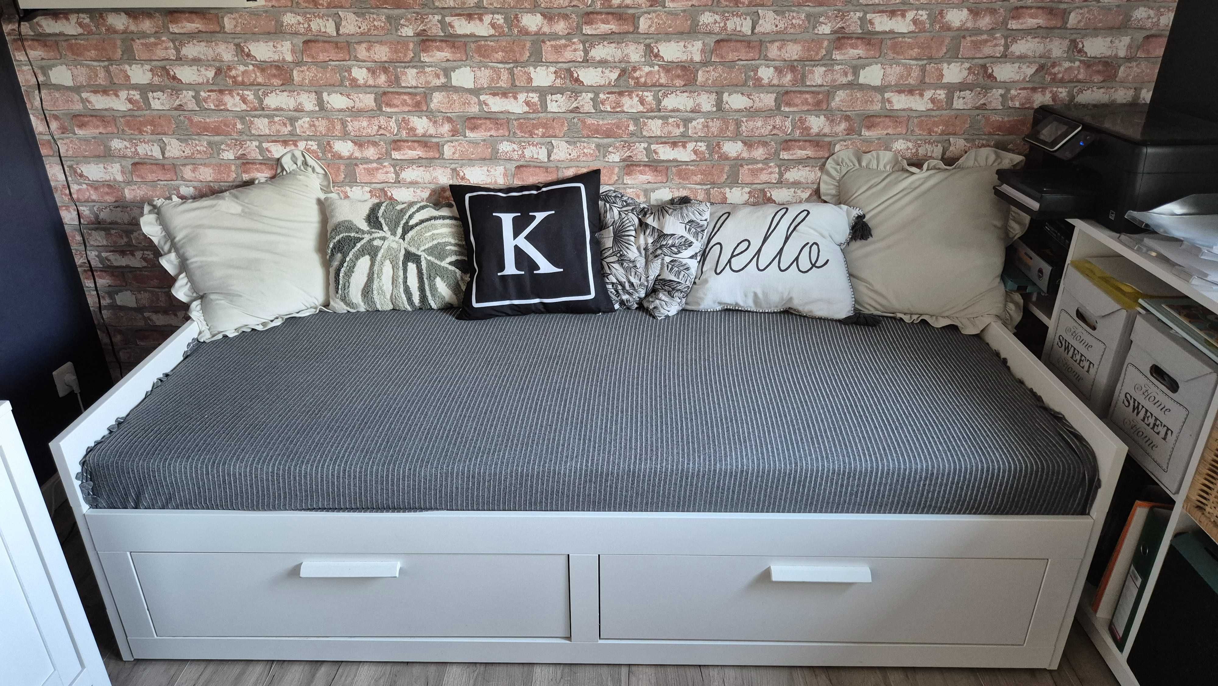 Łóżko Brimnes IKEA 80x200 rozsuwane z szufladami