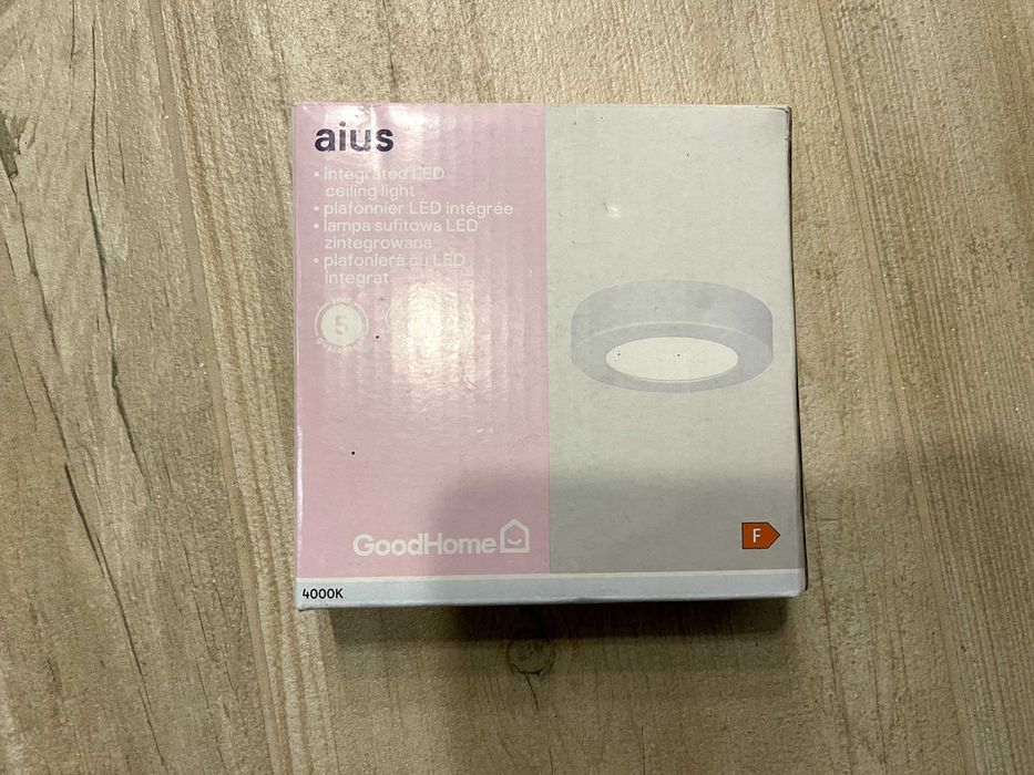 plafon LED GoodHome Aius 600 lm 11 cm biały