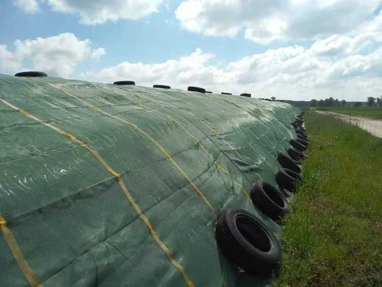 Siatka ochronna rolnicza na pryzmy silos kiszonka z kukurydzy