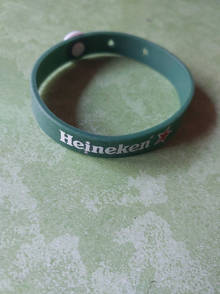 Bransoletka gumowa zielona Heineken