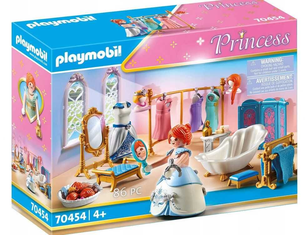 PLAYMOBIL 70454 Princess: Garderoba z wanną stroje KLOCKI