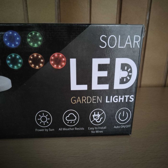 8 Luzes Solares LED para Exteriores Jardim