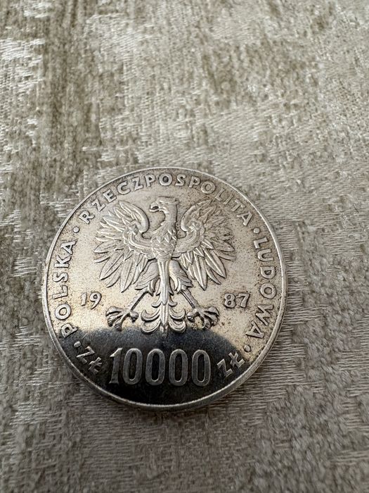 Moneta srebrna 10000 zł z papieżem