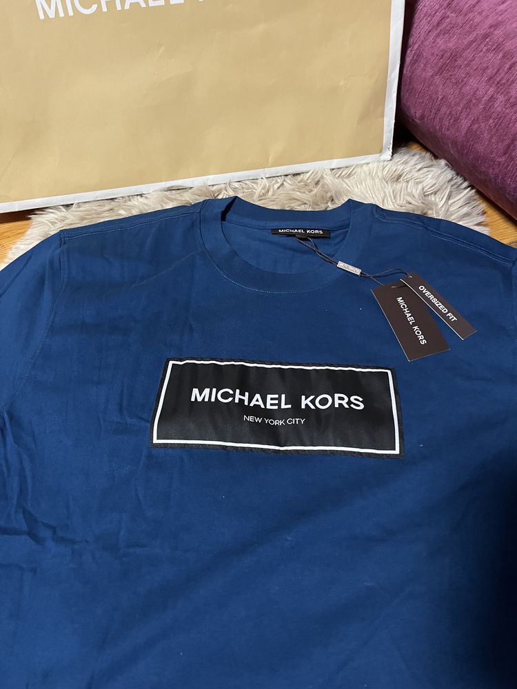 Michael Kors koszulka t-shirt logowany z logo r M L oversized fit