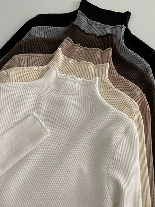 Гольф водолазка в рубчик