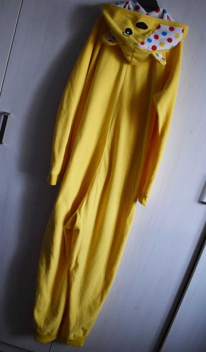 Piżama polarowa M kigurumi onesie kombinezon kostium z kapturem miś