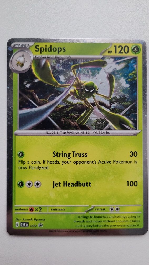 Karta Pokemon Spidops 009 SV Black Star Promos