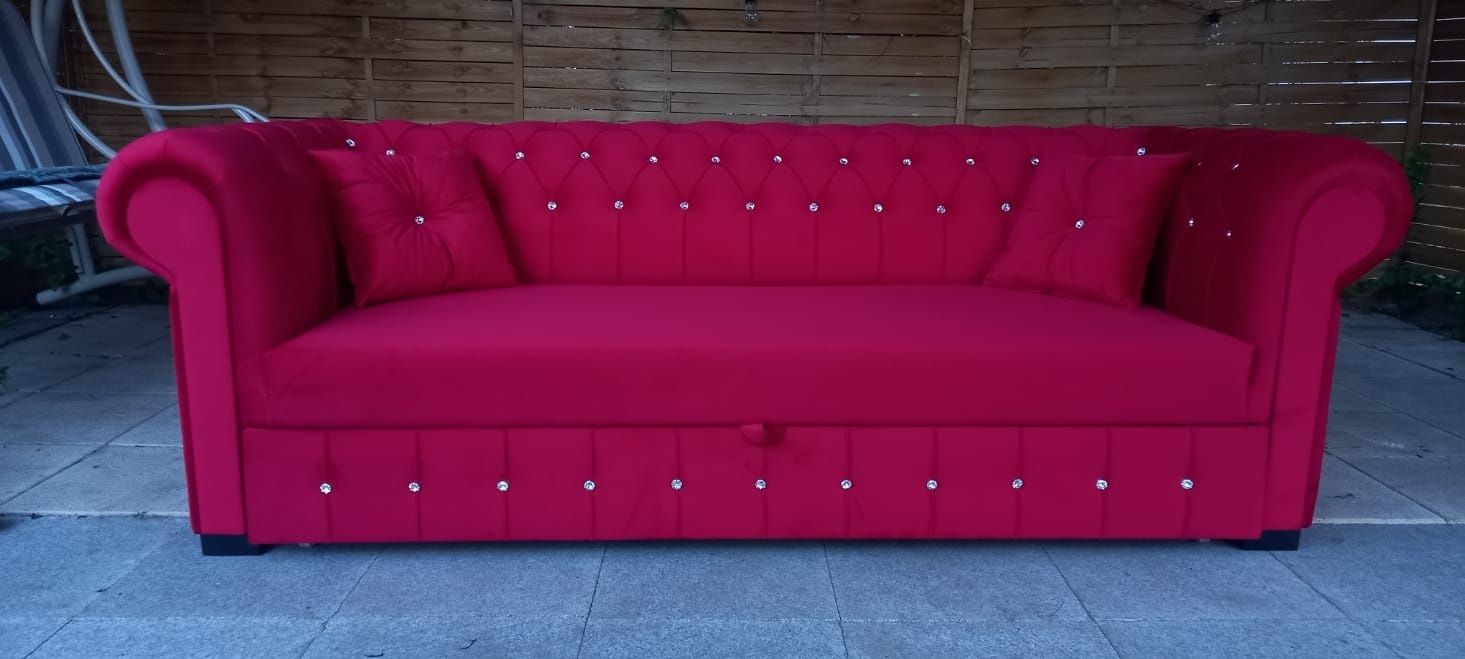 Sofa Chesterfield IV III II I. Narożnik.