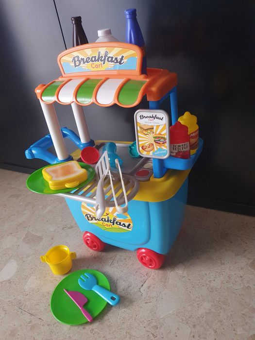 Carrinho de comidas para brincar com plasticina