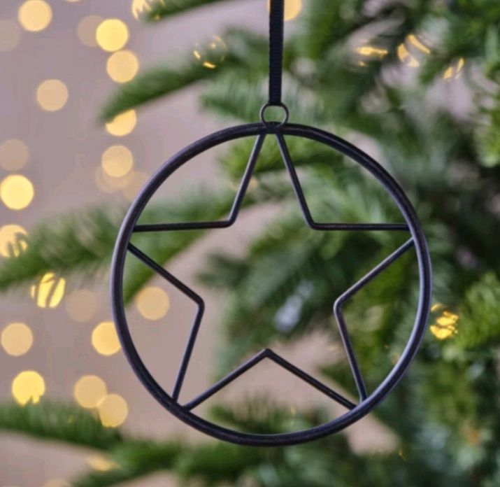 Dekoracja gwiazda druciana miedziana /P5