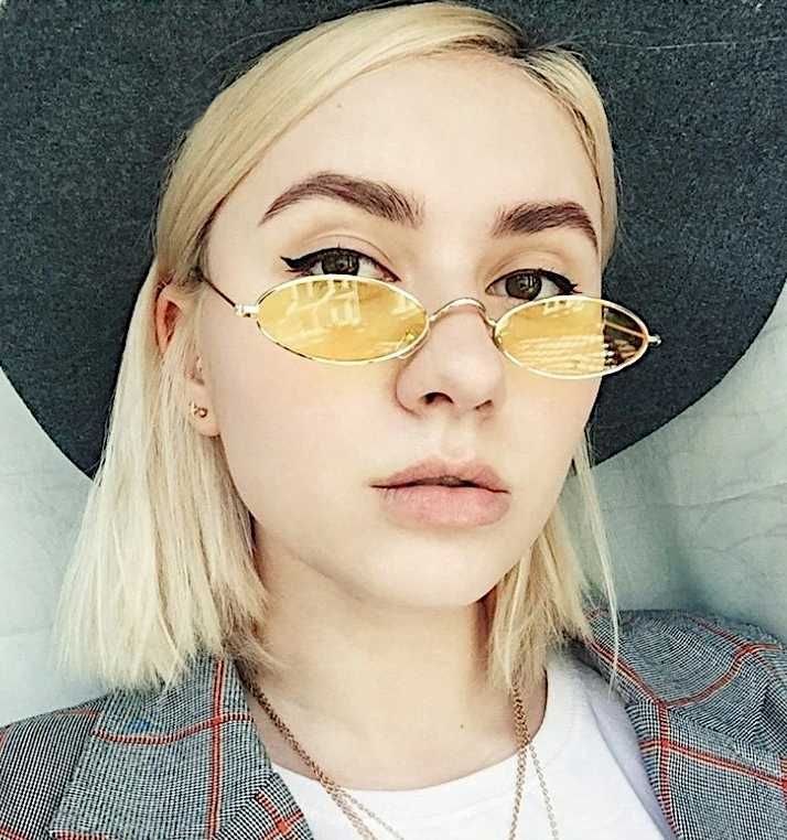Okulary przeciwsłoneczne szybkie wąskie steampunk retro punk - TRINITY