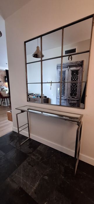 Lustro loftowe z konsolą