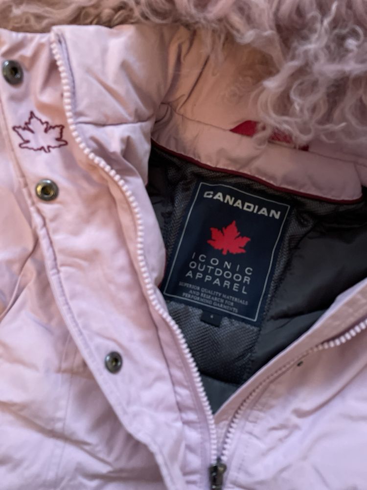 Зимняя парка, пальто, куртка Canadian, оригинал для девочки 4-5 лет