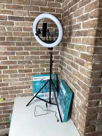 Селфи лампа LED со штативом 2 м LS-360 диаметром 36см| АКЦИЯ