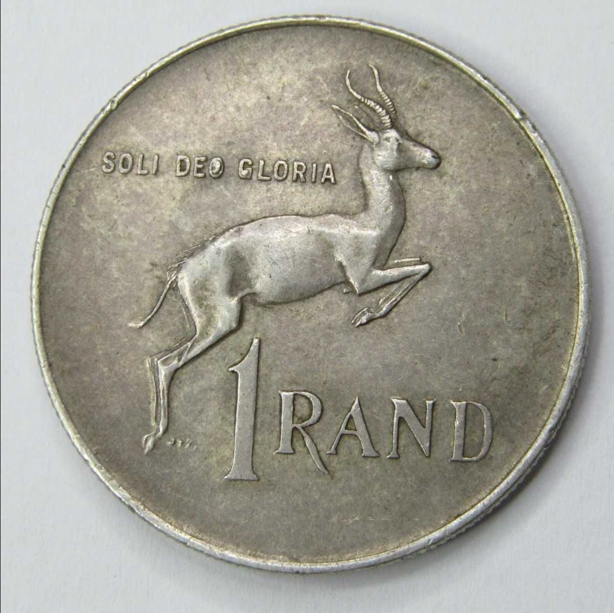 1966 South Africa Silver One Rand Coin