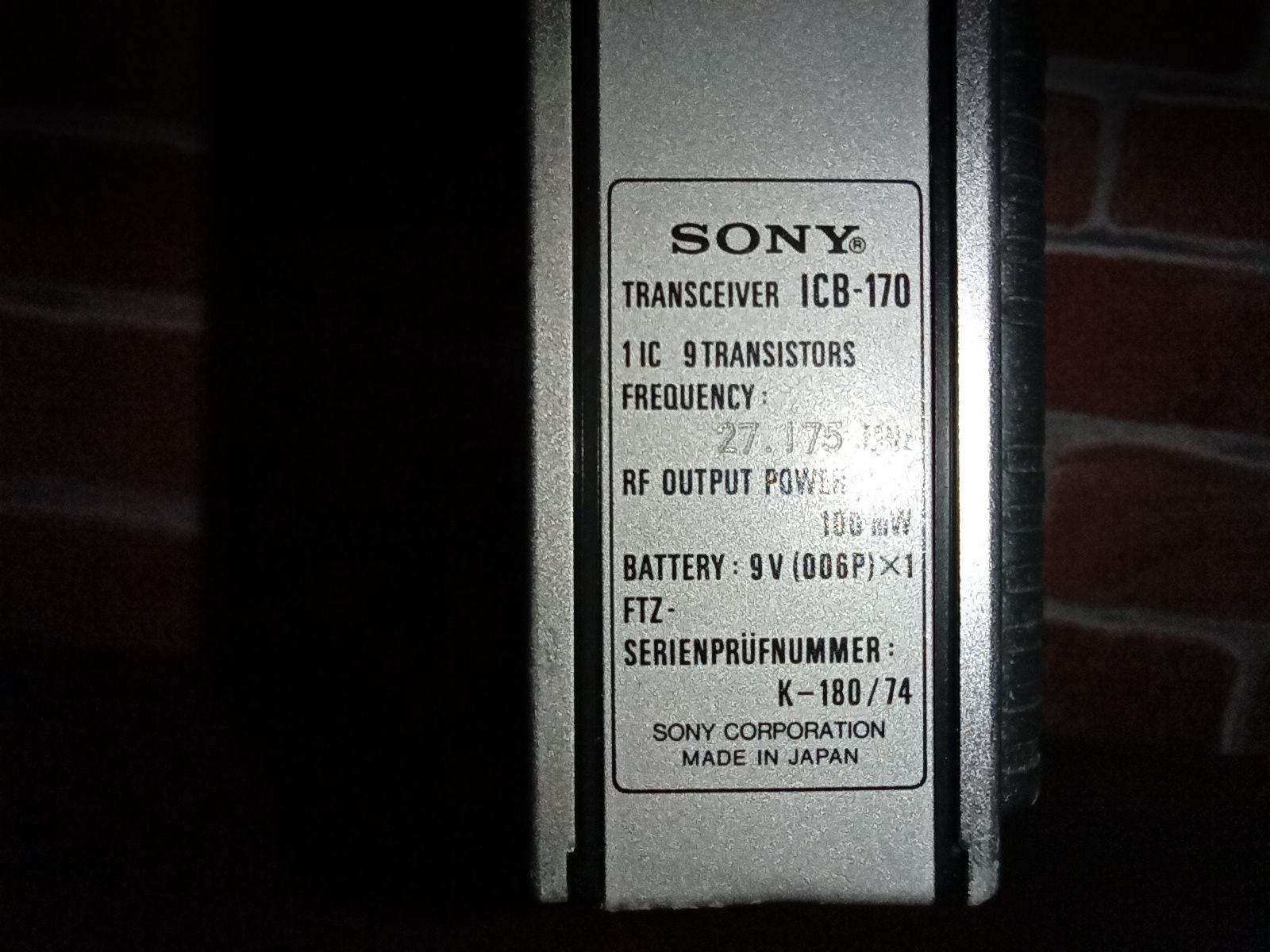 Sony Walkie talkies ICB 170 (2 unidades)