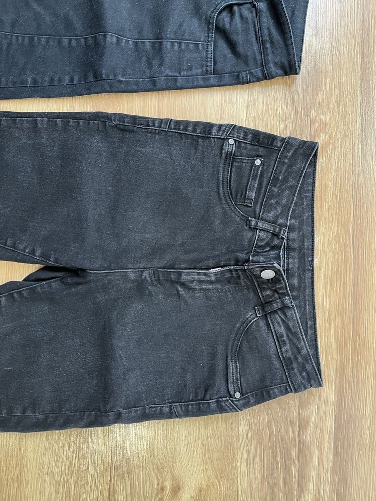 2x czarne damskie jeansy Cropp. Rurki, rozmiar S/36