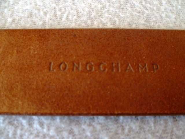 Cinto Longchamp - Pele de vitela - Castanho (Original Made in France)