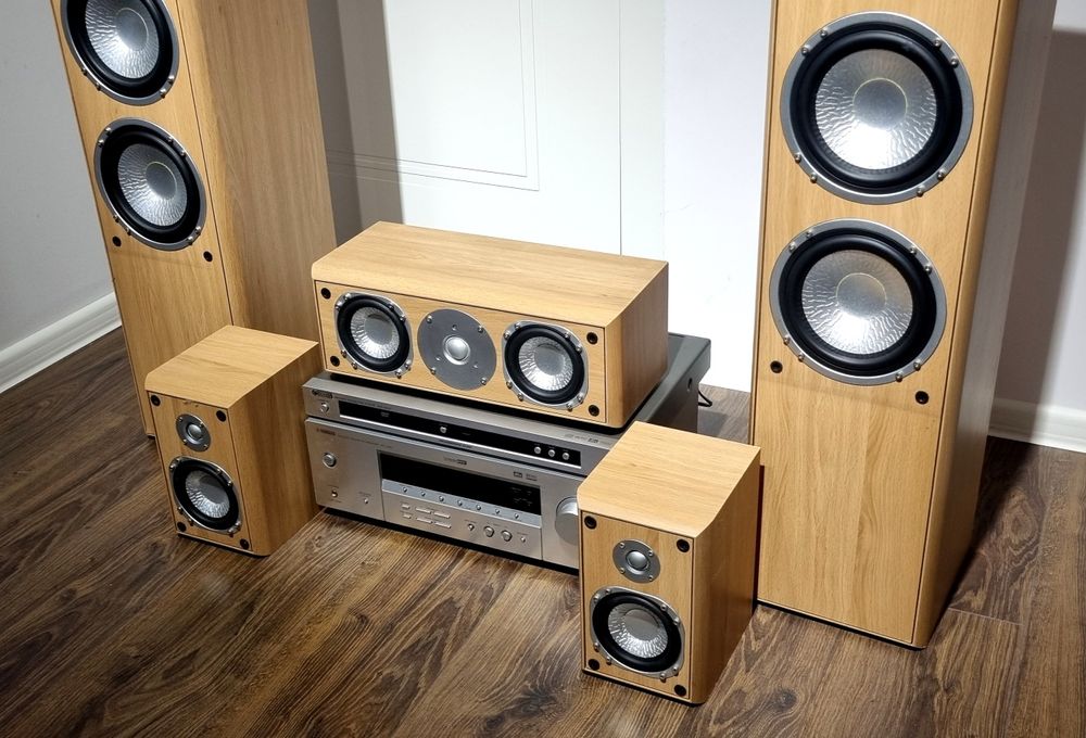 Zestaw kina Yamaha RX-V357 + DVD S-557 + kolumny SUPER stan