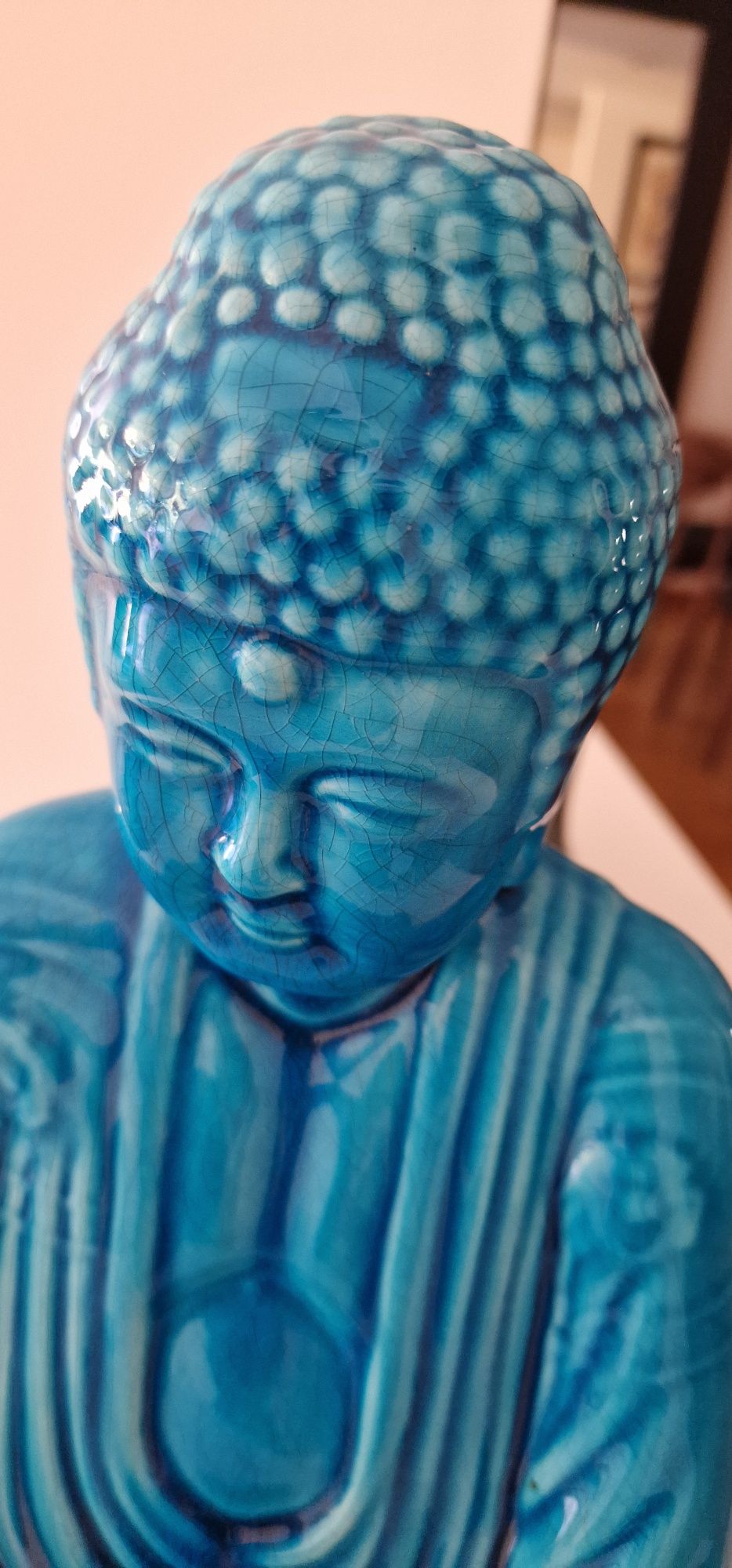 Buda porcelana Azul turquesa