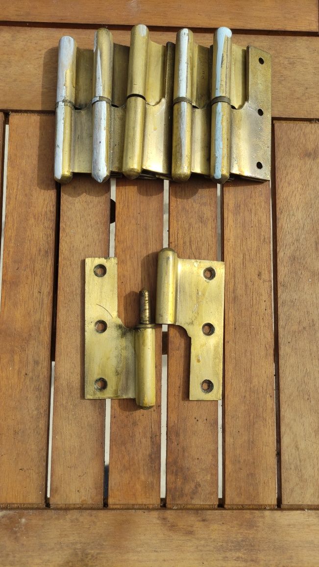 Pack 6 Dobradiças porta balanço 3.5" esquerdas em latão
