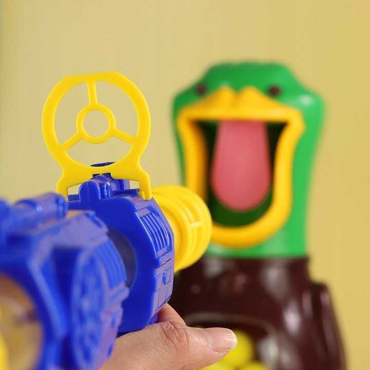 Głodna Kaczka XXL Strzelanie Do Celu Ucieka LED 2x pistolet Prezent
