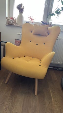 Duży fotel żółty Genua Meble