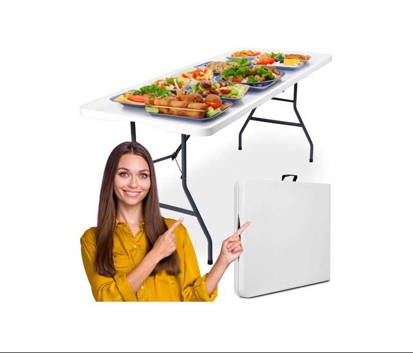 Stół cateringowy rozkładany składany walizka 180cm