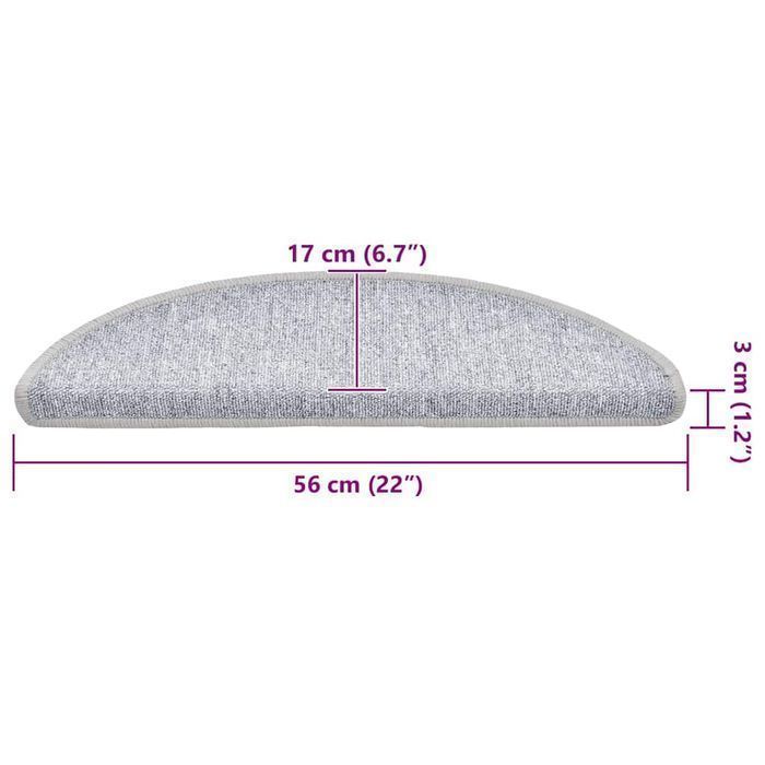 Vidaxl Maty Na Schody 20 Szt. Jasnoszary 56X17X3 Cm