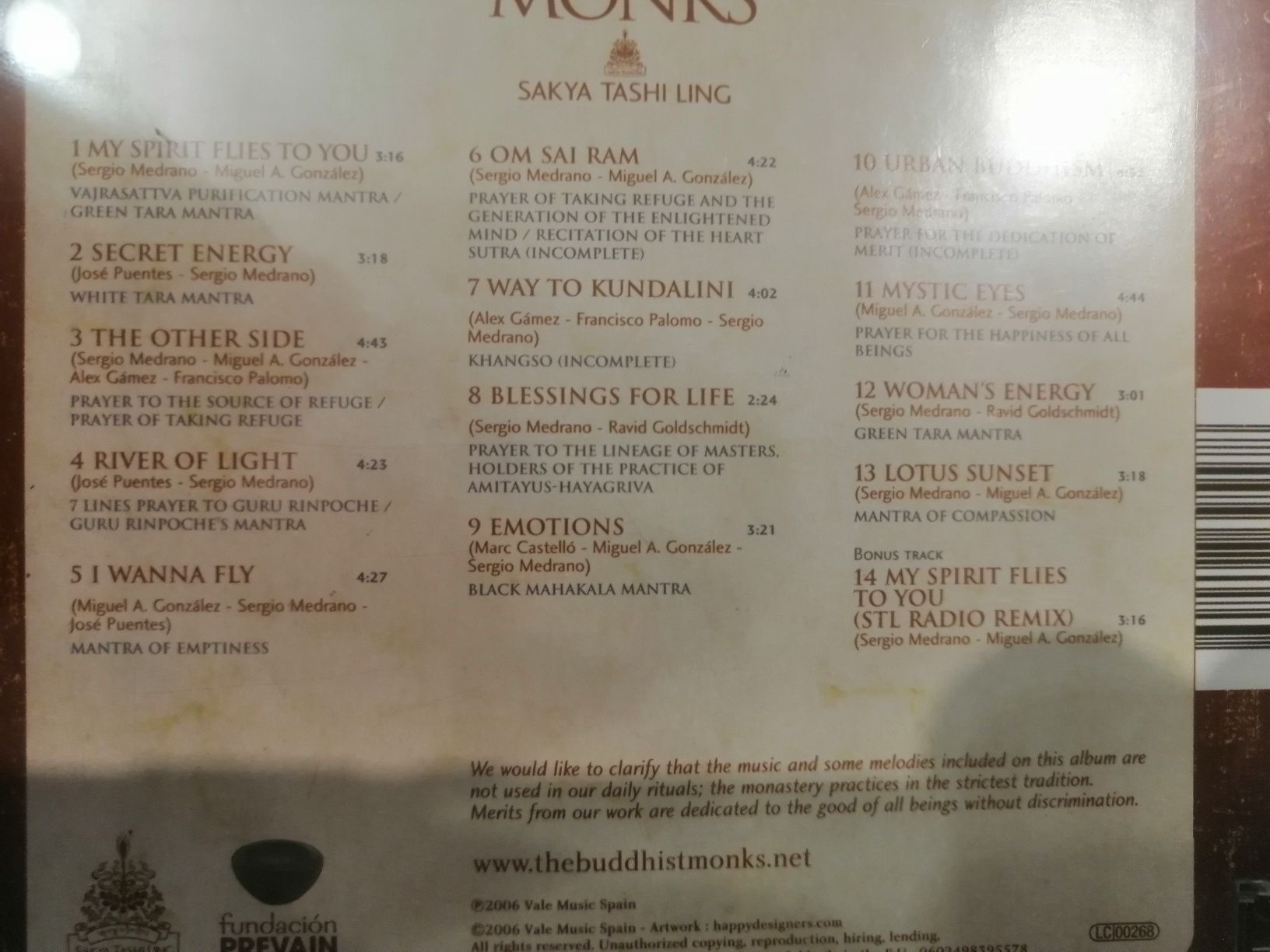 The Buddhist Monks Płyta CD
