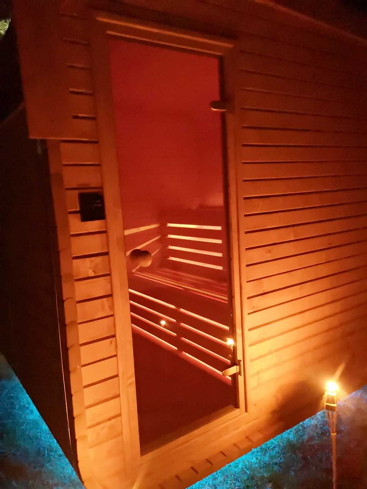 Gotowa Sauna ogrodowa kwadrat 200 cm