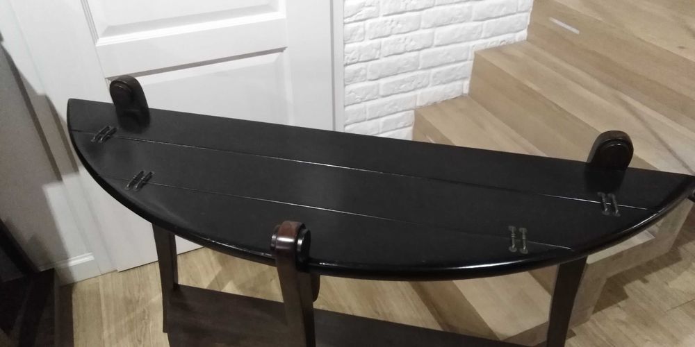 Konsola drewniana Vinotti półokrągła