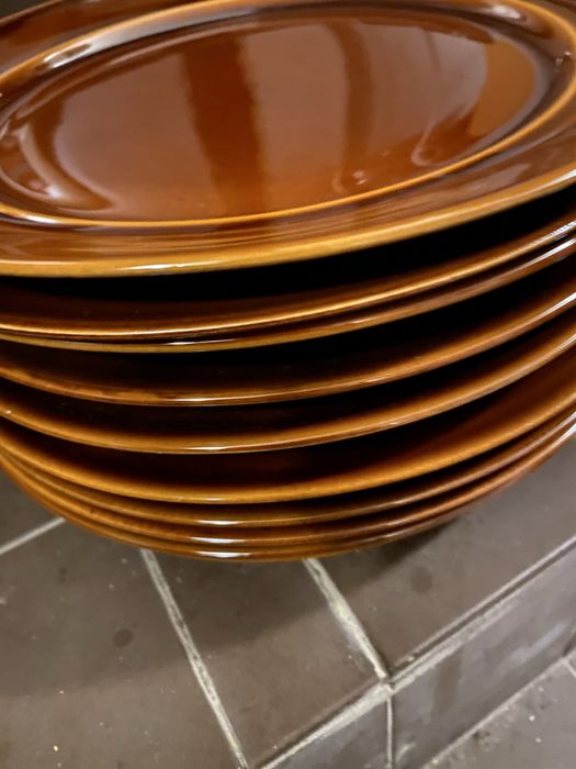 Talerze brazowe Pruszkow 12 sztuk