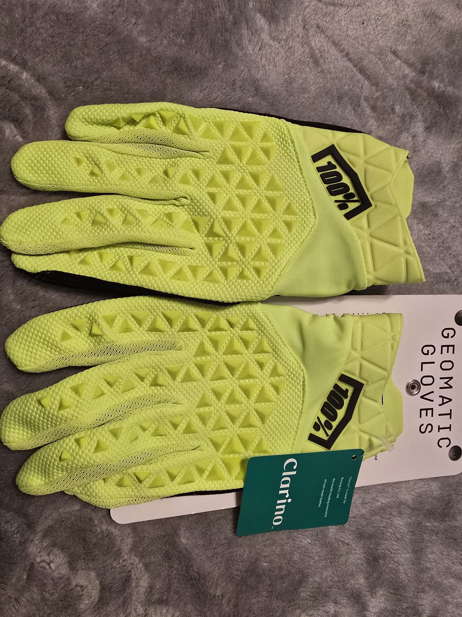 Rękawiczki rowerowe 100% Geomatic Fluo Yellow rozmiar L