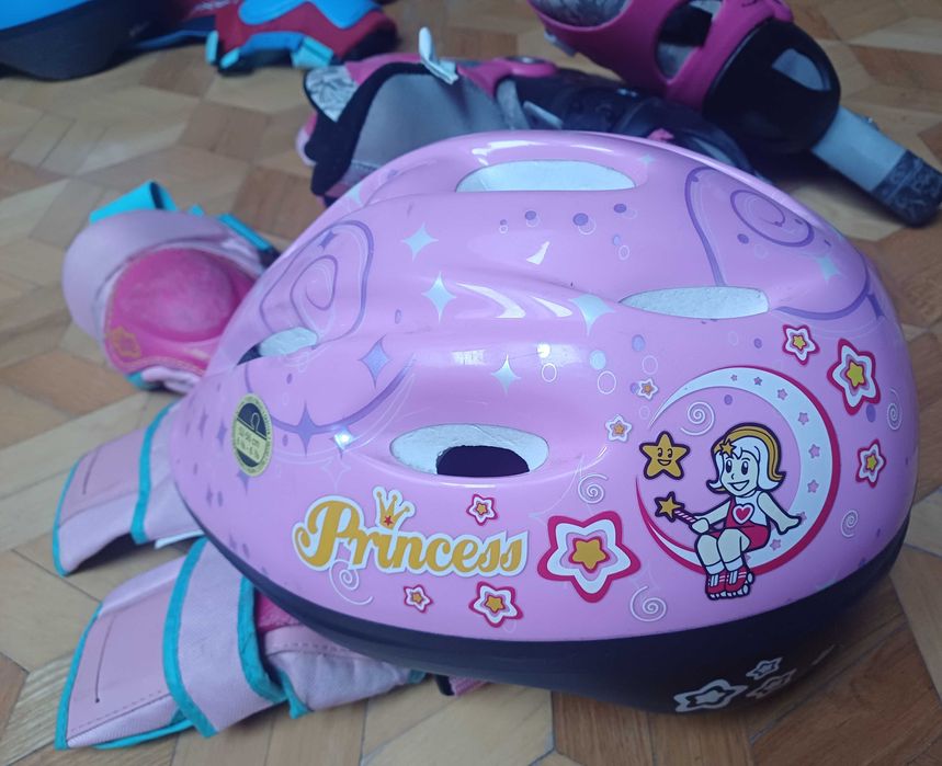 Rolki dziewczęce 34-36 + kask + ochraniacze + torba