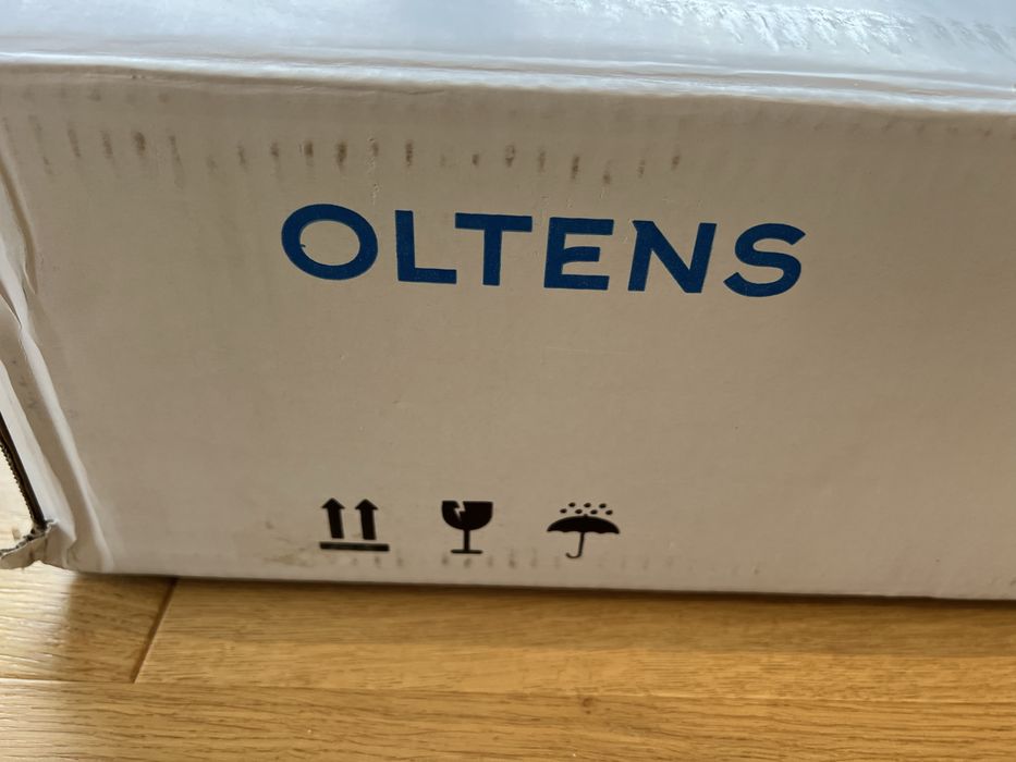 Oltens Hamnes Thin umywalka 80x40 cm owalna nablatowa biała