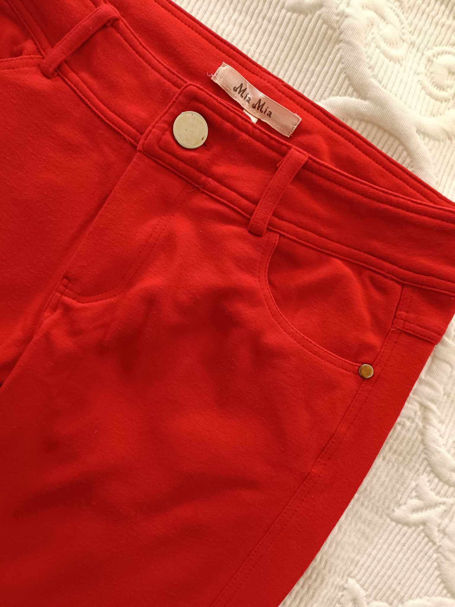 Czerwone skinny jeans