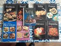 Varias coleções de livros de culinária