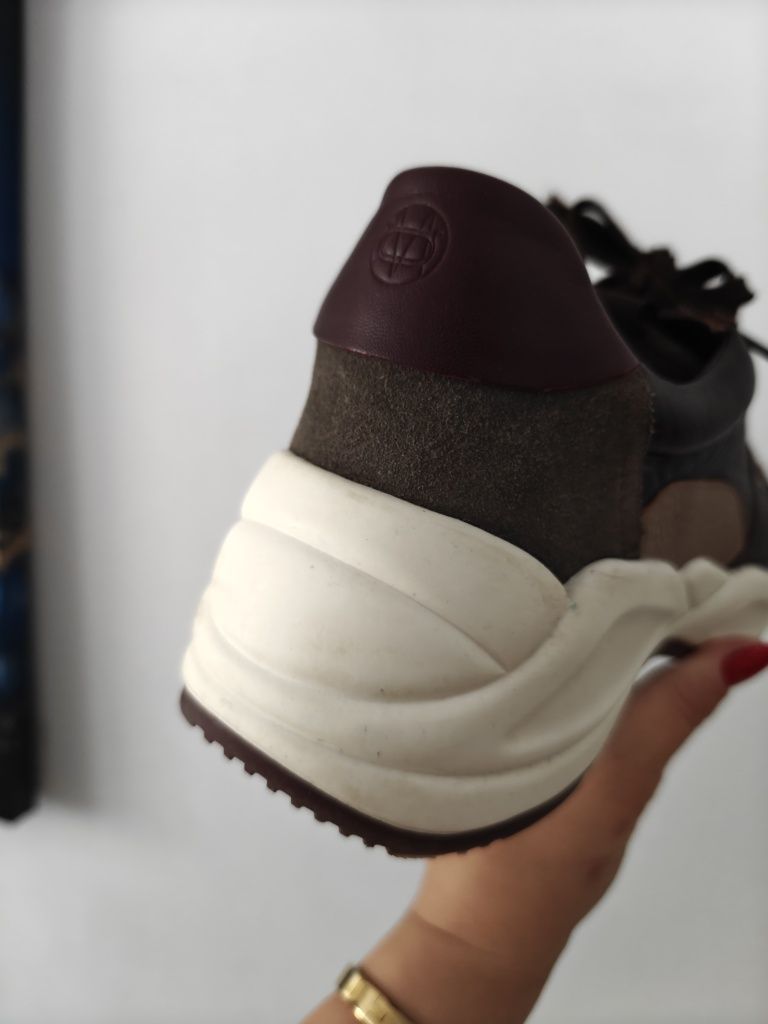Massimo Dutti sneakersy sportowe adidasy damskie skóra  41/27 cm