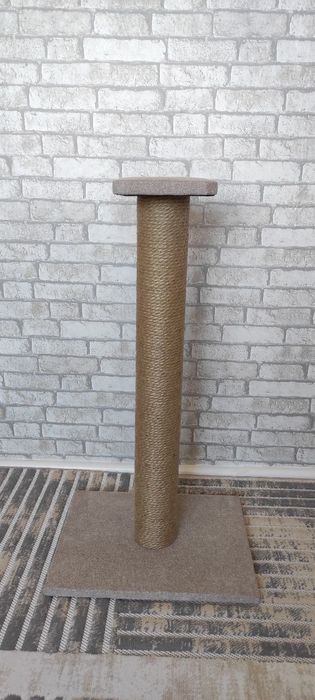 Beżowy drapak dla kota handmade 80 cm - stabilny, ręczna robota