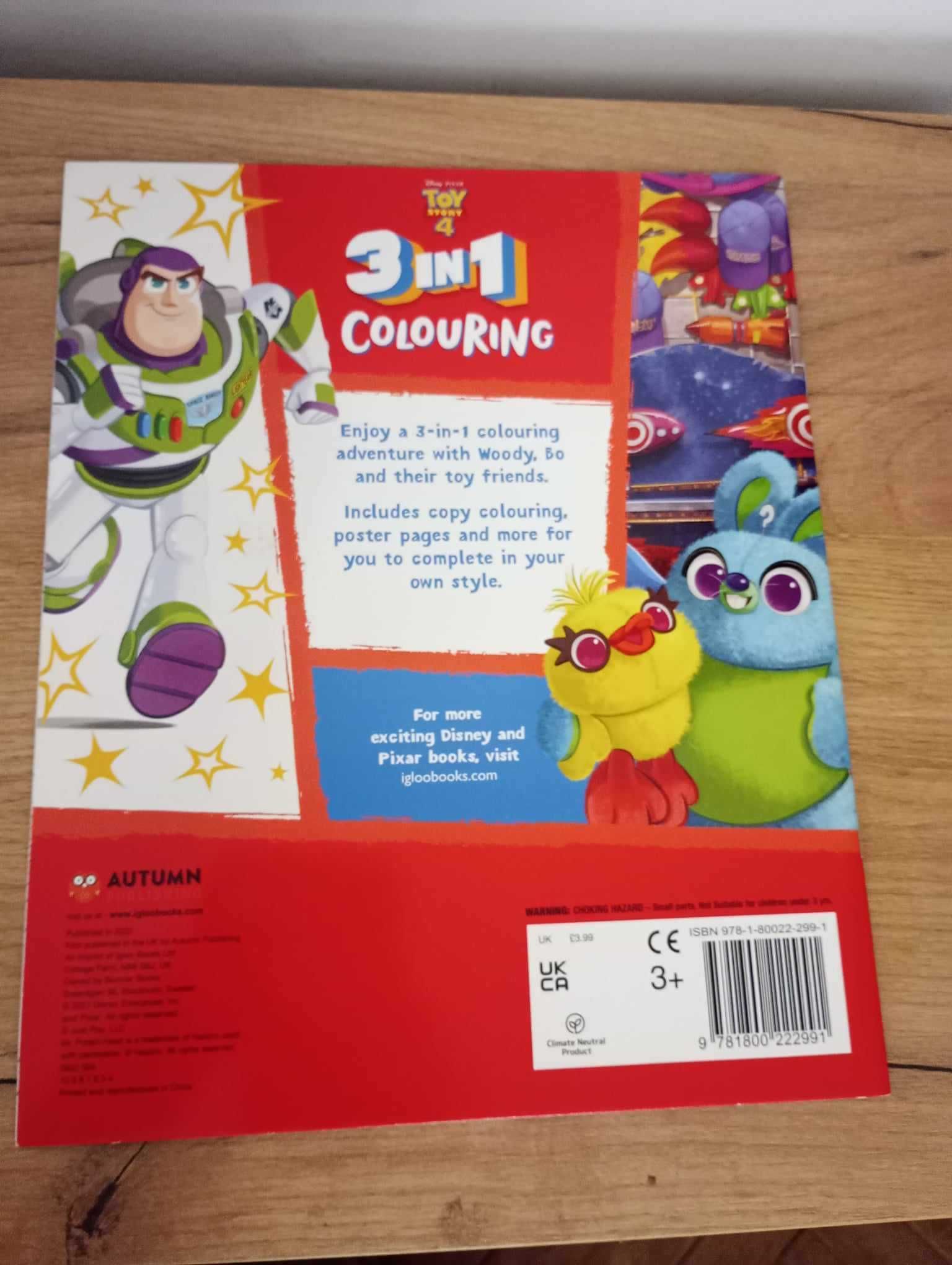 Kolorowanka dla dzieci Toy Story 4 Pixar