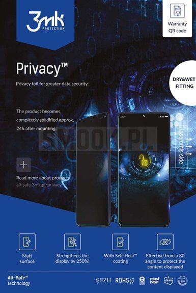 Folia hydrożelowa 3MK PRIVACY - do IPHONE 13 PRO MAX