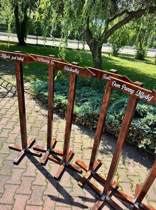 Dekoracje Weselne, Drogowskazy, Atrakcja, Wynajem, Tabliczki Ślubne
