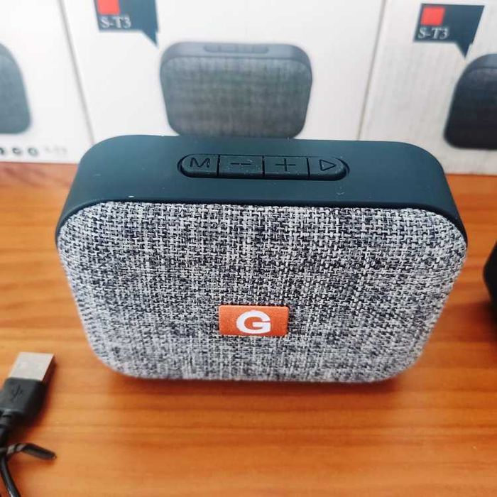 Mini coluna Bluetooth rádio FM USB micro SD MP3 11x8x4cm