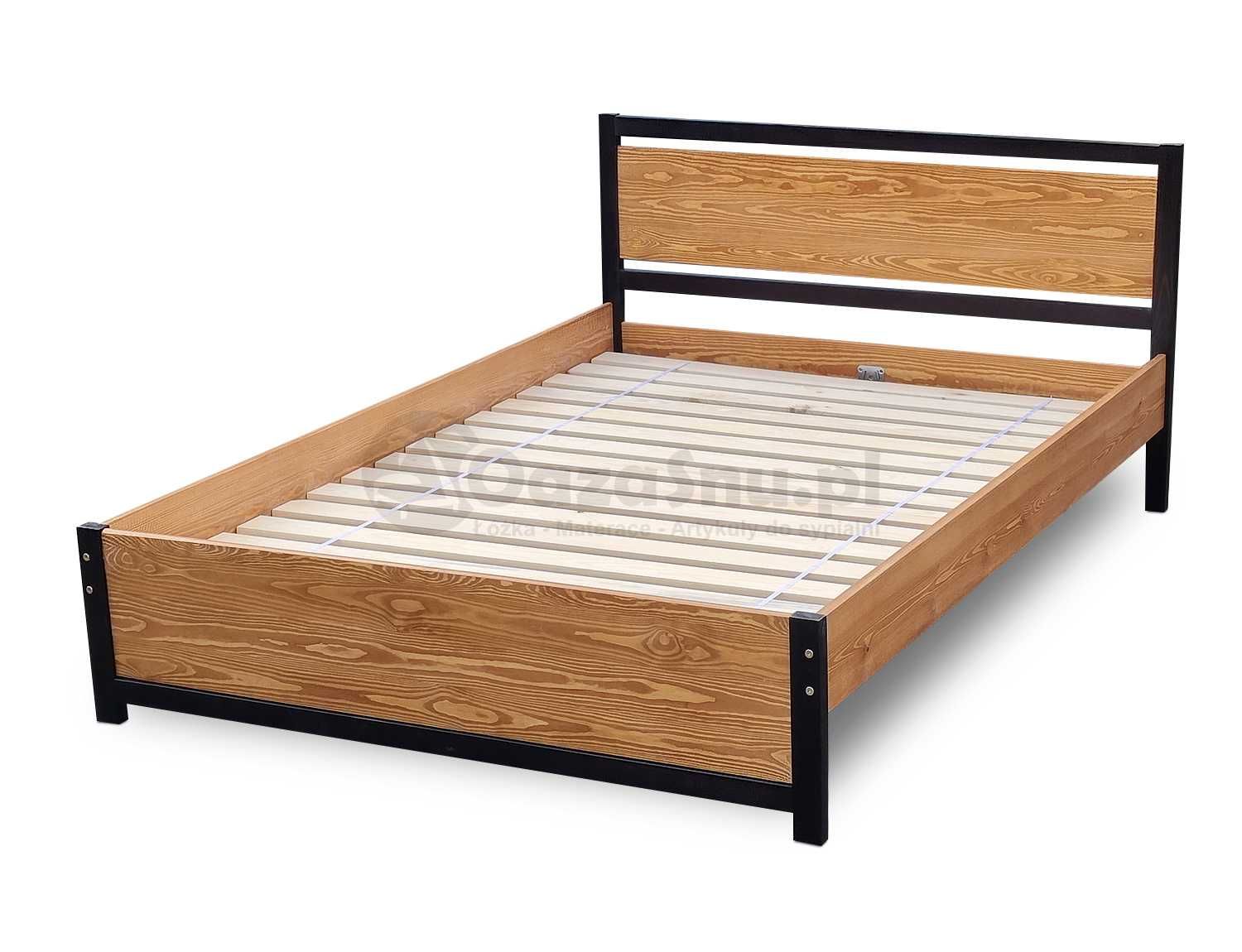 BELLI 140x200 łóżko mocne drewno wysokie +150 kg dla wysokich osób