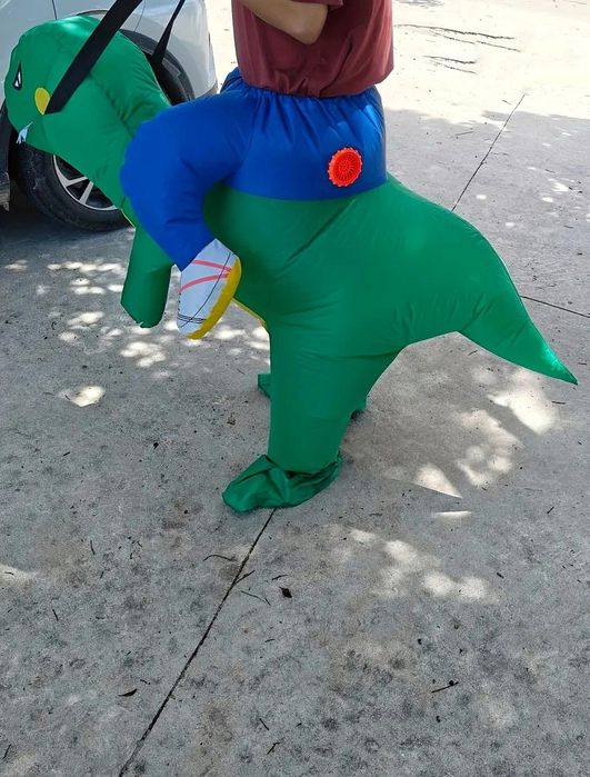 Надувний костюм динозавра дорослий. Реквізит. Косплей. Хелловін. Пранк