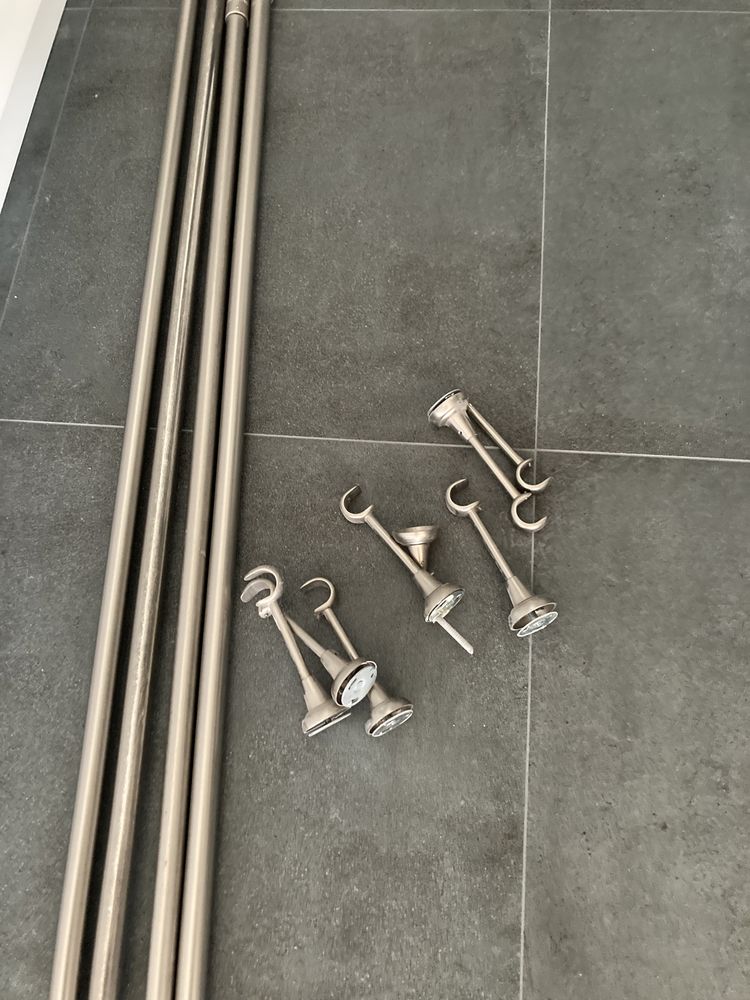 Karnisze aluminiowe 3 szt